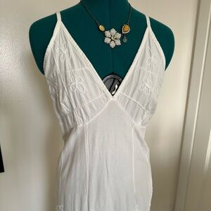 Flared White Cotton Dress